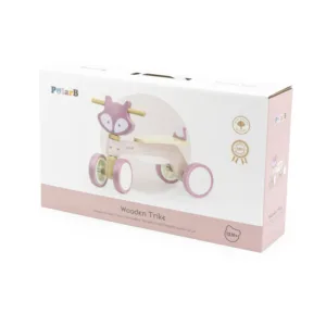 Ride-On pentru copii din lemn PolarB Viga Vulpe roz