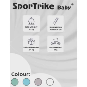 Ride-On pentru copii fara pedale cu 4 roti din plastic SporTrike verde