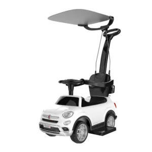 Ride on cu maner parental si copertina Chipolino Fiat 500 White