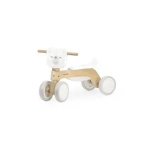 Ride-on pentru copii din lemn PolarB Viga Urs polar alb