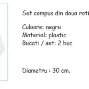 Roti 3D din Plastic pentru pat masina