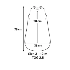 Sac de dormit MimiNu Premium din bumbac 3-12 luni 2.5 tog Soft Beige