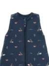 Sac de dormit cocon din bumbac organic 0-3 luni model Rabbit Mood Indigo