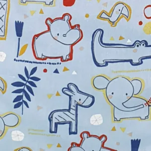 Sac de dormit copii 0.5 tog KidsDecor Circul Animalelor bleu din bumbac 60 cm