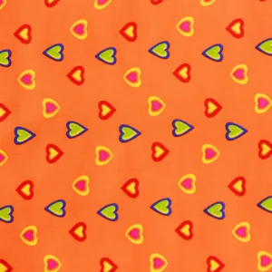 Sac de dormit copii 0.8 tog Kids Decor Inimioare portocalii din bumbac 85 cm