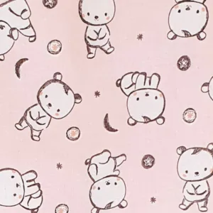 Sac de dormit copii 1.5 tog Baby Bear roz din bumbac 60 cm