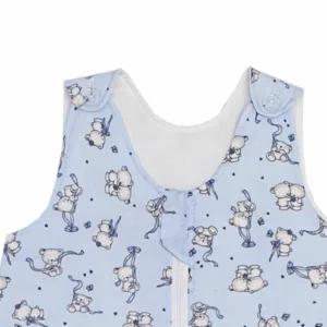 Sac de dormit copii 1.5 tog Loving Bear Blue din bumbac 140 cm