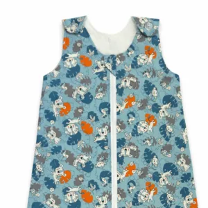 Sac de dormit copii 1.5 tog Tiger Jungle din bumbac 60 cm