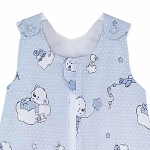 Sac de dormit copii 2.5 tog KidsDecor Ursuletul Martinica albastru din bumbac 140 cm