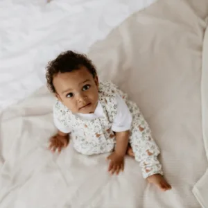 Sac de dormit cu 2 fete din bumbac cu picioare 3-4 ani M Forest Ivory Sleepee 2.5 Tog