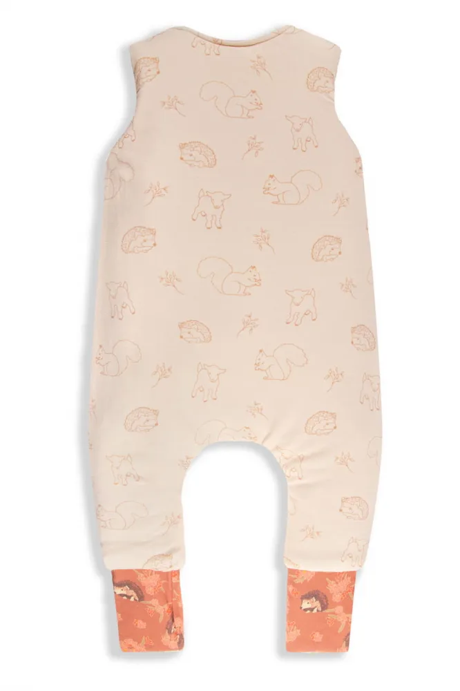 Sac de dormit cu 2 fete din bumbac cu picioare 6-12 luni Animale de Epoca AriciCream Sleepee 2.5 Tog