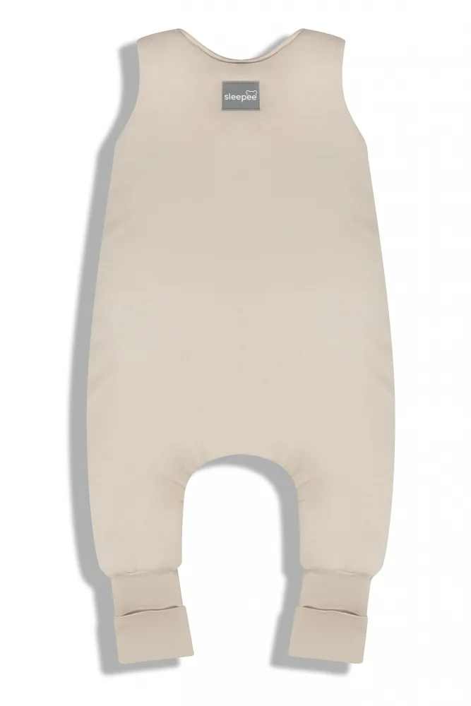 Sac de dormit cu 2 fete din bumbac cu picioare 6-12 luni light Beige Sleepee 1.5 Tog