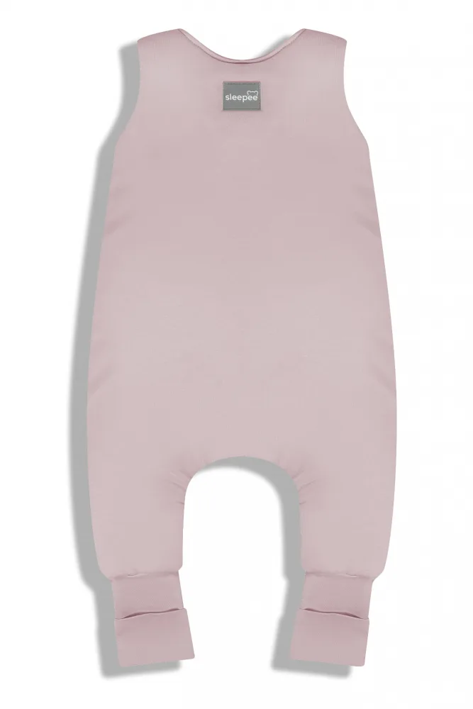 Sac de dormit cu 2 fete din bumbac cu picioare 6-12 luni light Rose Sleepee 1.5 Tog