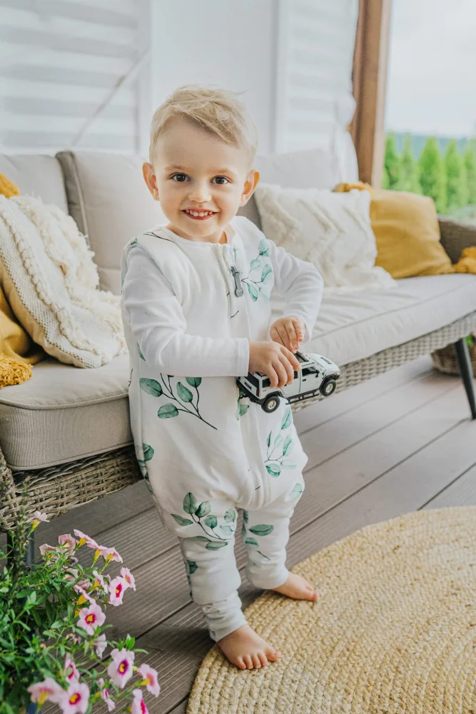 Sac de dormit cu picioare 3-5 ani Eucalipt Sleepee 2.5 Tog