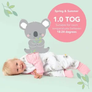 Sac de dormit cu picioruse si maneca lunga detasabila Koala 90 cm + manseta 1.0 Tog