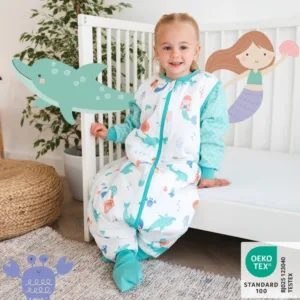 Sac de dormit cu picioruse si maneca lunga detasabila Mermaid 90 cm + manseta 2.5 Tog