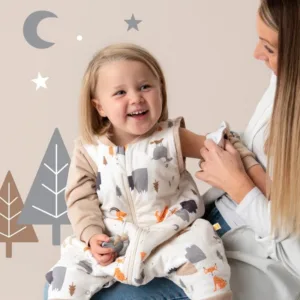 Sac de dormit cu picioruse si maneca lunga detasabila Mountain Animals 110 cm + manseta 1.0 Tog