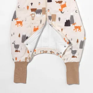 Sac de dormit cu picioruse si maneca lunga detasabila Mountain Animals 90 cm + manseta 2.5 Tog