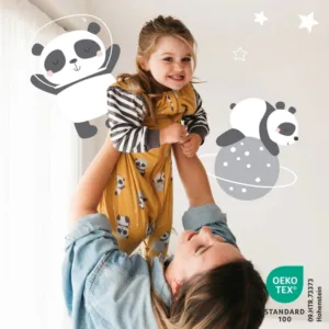 Sac de dormit cu picioruse si maneca lunga detasabila Panda 110 cm + manseta 1.0 Tog