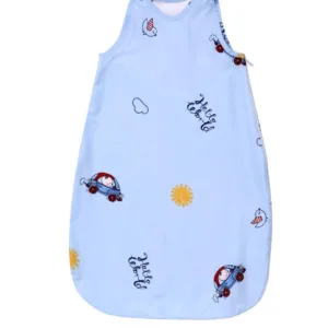 Sac de dormit de toamnaiarna 85 cm bumbac ranforce Bear  Car Blue