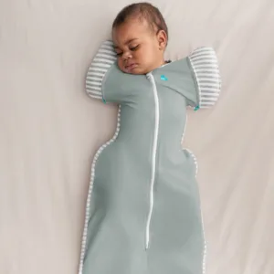 Sac de dormit de tranzitie pentru infasat si rostogolit Love to Dream Swaddle Up Deep olive M 6-8.5 kg 2.5 Tog