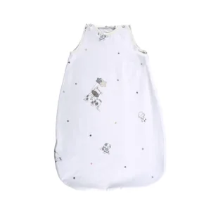 Sac de dormit de vara 95 cm 18-24 luni bumbac ranforce Giraffe White