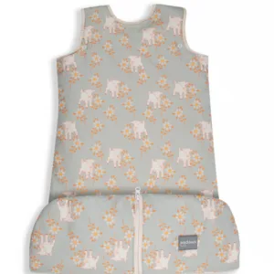 Sac de dormit din bumbac 0-24 luni Grow with me Animale de Epoca Sky Blue Sleepee 2
