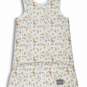Sac de dormit din bumbac 0-24 luni Grow with me Forest Ivory Sleepee 2