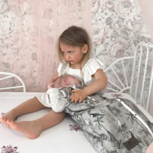 Sac de dormit din bumbac 0-4 luni Newborn Jungle Khaki Sleepee 2
