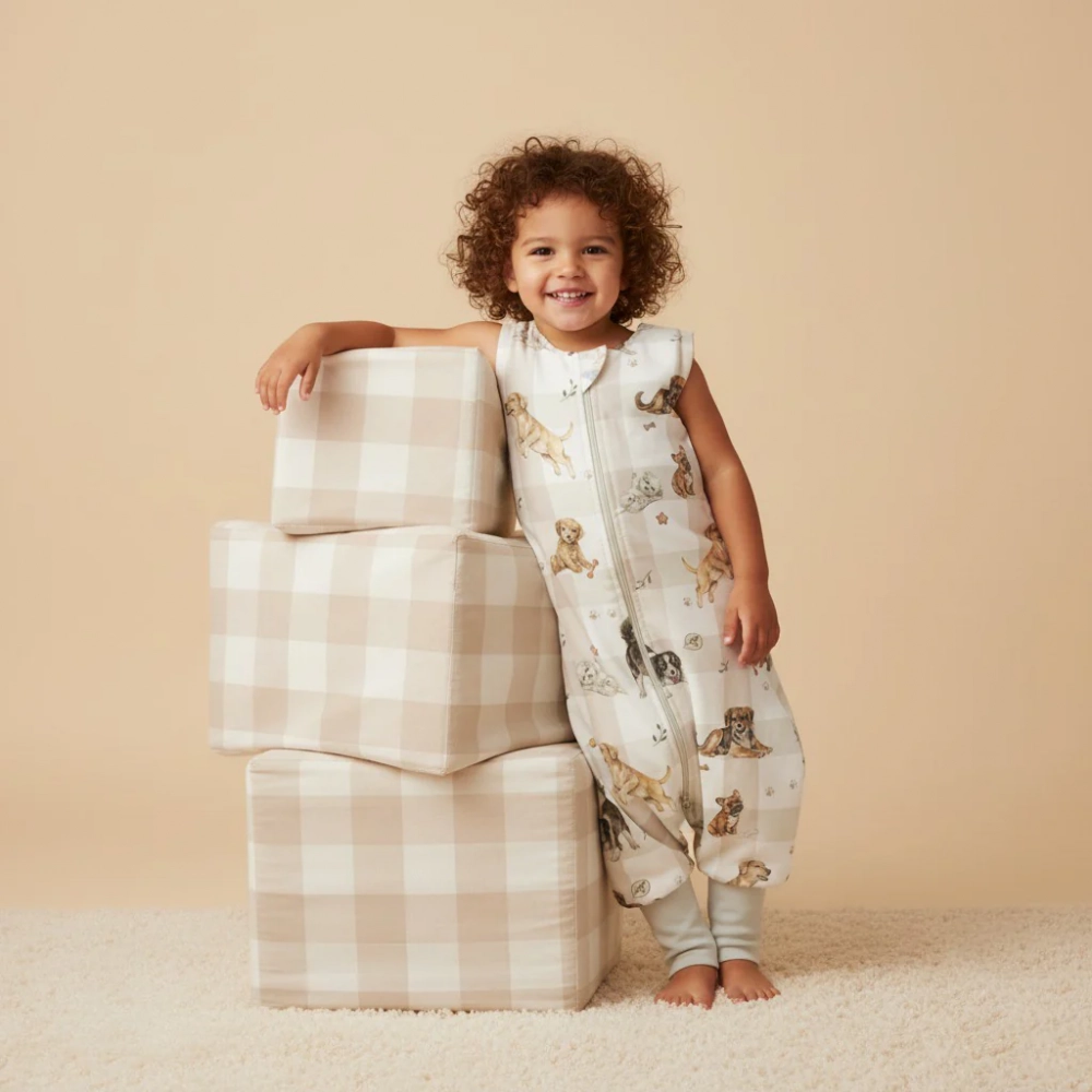 Sac de dormit din bumbac 1-3 ani Babysteps Happy puppies 1 Tog