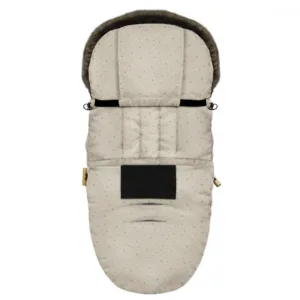 Sac de dormit impermeabil de iarna din plus cu umplutura fleece pentru carucior 105x48cm bej
