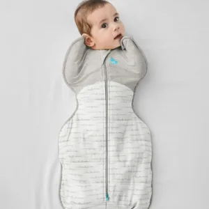 Sac de dormit pentru infasat Love to Dream Swaddle Up Alb Gri M 6-8.5 kg 2.5 Tog