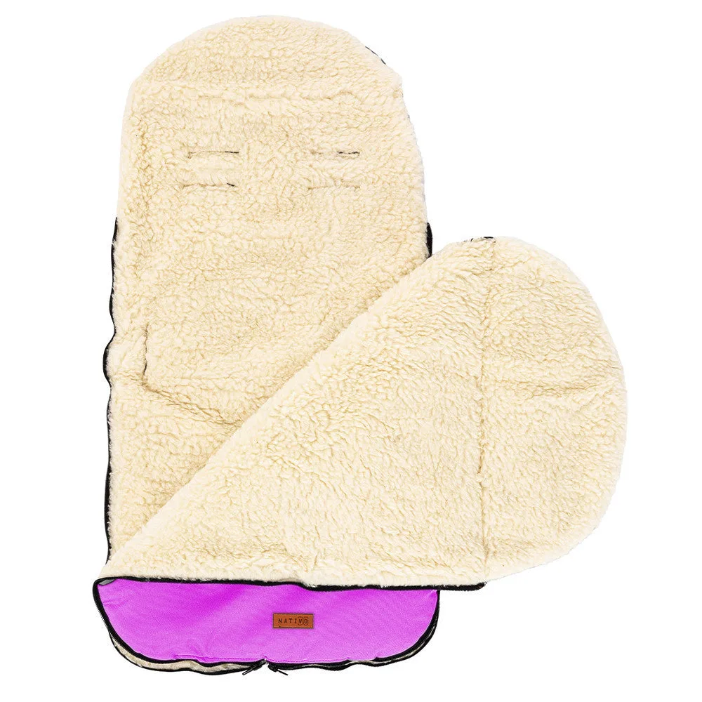 Sac de iarna de lana impermeabil Nativo Winter 85x40 cm Roz