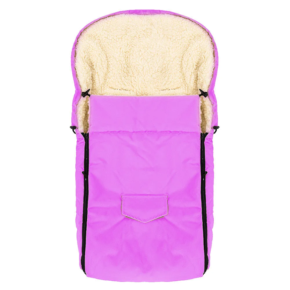 Sac de iarna impermeabil de lana Nativo 95x40 cm pentru landoucaruciorsanie Winter Roz