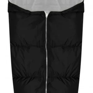 Sac termic de iarna impermeabil pentru carucior cu captuseala polar fleece Black