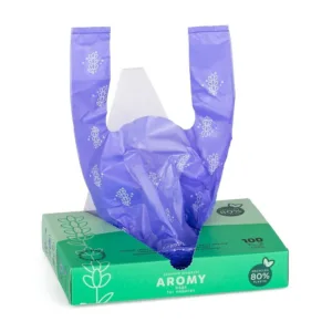 Saci parfumati PetiteMars pentru scutece Aromy 100 bucati mov
