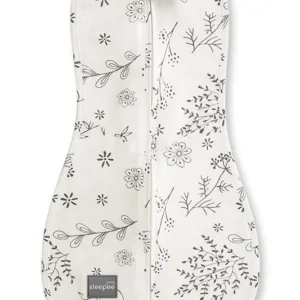 Saculet Swaddle pentru infasat + caciulita Second Step Bloom 0.2 Tog Sleepee