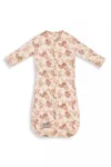 Saculet Swaddle pentru infasat din bumbac + caciulita Animale de epoca Almond Sleepee