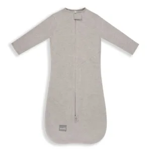 Saculet Swaddle pentru infasat din bumbac + caciulita Beige Sleepee