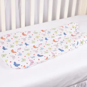Saculet de dormit gros din bumbac model fluturasi 0-6 luni