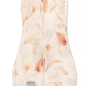 Saculet swaddle pentru infasat + caciulita Second Step Boho Sand 0.2 Tog Sleepee