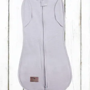 Saculet swaddle pentru infasat din bumbac + caciulita Second Step roz Sleepee