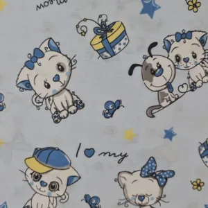 Saltea basic cu animalute 120604 cm blue Kreis Design