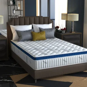 Saltea cu arcuri Somnomed Complete Care 4Family 140 x 200 x 26 cm din spuma cu memorie si husa detasabila