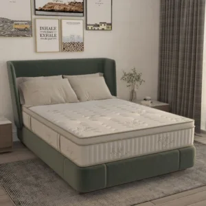 Saltea cu memorie si arcuri Bambus Super Confort Pocket Multilayer 180 x 200 x 25 cm cu husa matlasata