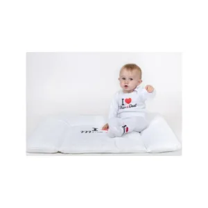 Saltea de infasat New Baby I love mum and dad 50x70 White