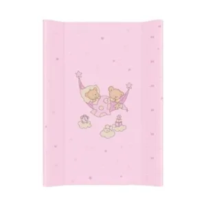 Saltea de infasat cu intaritura 70x50 cm ursuletii somnorosi roz