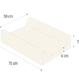 Saltea de infasat cu spate intarit si margini de protectie 50x70 cm Monstera Monkey