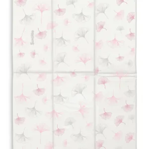 Saltea de infasat pliabila compact si impermeabila pentru plimbarecalatorie Sensillo 40x58 cm Botanic pink