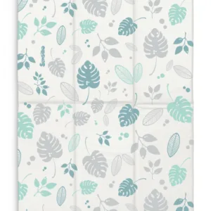 Saltea de infasat pliabila compact si impermeabila pentru plimbarecalatorie Sensillo 40x58 cm Floral blue